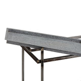 30.7x17.1x34.6" Percy Galvanized Metal Bar Cart in Gray & Black W2078P180403