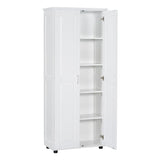 ZUN Storage Cabinet with Two Doors for Bathroom, Office, Adjustable Shelf, MDF Board, White WF323346AAK