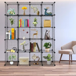 ZUN 20-Cube Organizer Cube Storage Storage Shelves Wire Cube Storage Origami Shelves Metal Grid 30244313