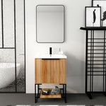 ZUN 24 Inch Freestanding Bathroom Vanity With Resin Basin BVA01124MP-1, W999P181590