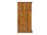 3-Tier Arched Open Bookshelf, Traditional Freestanding Bookcase with Decorative Beaded Trim, Light W3123P485376