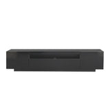 TV Cabinet Wholesale, Black TV Stand with Lights, Modern LED TV Cabinet with Storage Drawers, Living W33140083