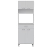 Della 60 Kitchen Pantry with Countertop, Closed & Open Storage -White B20091844