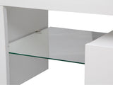 High gloss TV Stand with LED Lights for TVs up to 65'', Modern TV Console with Storage Cabinets for W1321126651