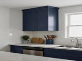 Navy Blue Shaker 24" Solid Wood Wall Cabinet, Soft Close Hinges, Adjustable Shelves, Double Door for T2950P479975