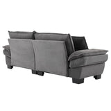 Corduroy Sofa Sleeper Couch Loveseat Sofa with Pillows Comfy Upholstered Deep Seat Sofa for W676P184143
