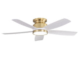 42 Inch Flush Mount Ceiling Fans with LED Light 18W and Remote Control 5 ABS Fan Blades for Bedroom W934P242599