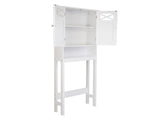 Double Door Fork Toilet Cabinet White 62734971