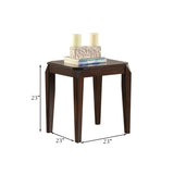 Walnut End Table with Tapered Leg B062P189186