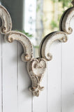 ZUN 30" x 23.5" Artistic White Diamond Scrollwork Mirror, Home Accent Mirror for Living Room, Entryway, W2078124361