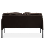 Brown 2 Seater Polyester Fabric Sofa, Modern Loveseat Sofa, Comfy Small Couches for Small Space W1164P239079