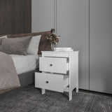 FM FURNITURE Nogales NightStand with 2 Drawers, Withe B128P301379