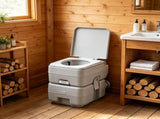 5.3 Gallon Portable Camping Toilet, with 3.2 Gal Flush Tank & Carry Bag, Push-Button Pressurized 48020629