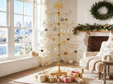 6ft Gold Iron Christmas Tree with Snowflake Top, PVC Everyday Decor Tree 72612651