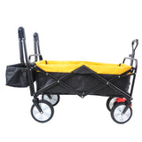 folding wagon Collapsible Outdoor Utility Wagon, Heavy Duty Folding Garden Portable Hand Cart, Drink W22747804