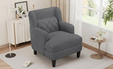 Upholstered Accent Chair Tufted Armchair for Living Room and Bedroom, Dark Grey N763P193158R