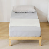Simple & Sturdy Twin Bed Frame Painted Pine Wood, Natural Finish 23136377