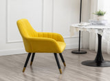 Tuchico Contemporary Velvet Upholstered Accent Chair, Yellow T2574P164265