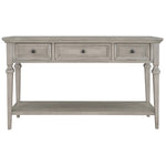 ZUN TREXM Classic Retro Style Console Table with Three Top Drawers and Open Style Bottom Shelf, Easy WF199599AAE