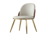 Dining Chairs Set of 2, Modern PU Leather Dining Gold Metal Legs for Living Kitchen Dining Room 53226300