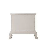 ZUN 2 Drawers Poplar Wood Nightstand in Bone White Finish B016P261565