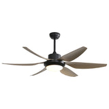 ZUN 54 Inch Indoor Ceiling Fan With Dimmable Led Light ABS Blades Remote Control Reversible DC Motor For W934P246817