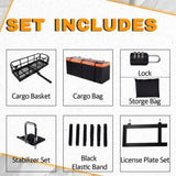 Trailer Hitch Cargo Carrier Rack 500 Lbs, Heavy Duty Steel Hitch Cargo Rack, 60" X 24" X 14" Folding 88236123