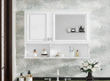 30 Inch Mirror Medicine Cabinet with Open Shelves, Wall Mounted Home Storage with Doors & Mirror, N710P322812K