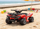 Red 6V Battery-Powered Kids ATV Sturdy 4-Wheel Quad Ride-On Toy with Bright LED Headlights for 84411966