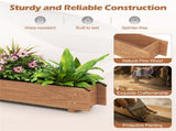 Pine Wood Raised Garden Bed with Drainage Holes & Protective Liner, Indoor Outdoor Planter Box for 48342172