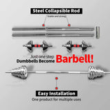 Adjustable Dumbbell Set Home Gym Cast Iron Barbell Sets with Carry Box 110lbs Office Bedroom Workout T3060P505765