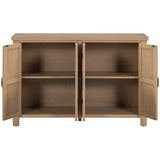 U_STYLE 4-Door Storage Sideboard with Adjustable Shelves and Retro Atimon Handles ,Ample N711P218615D