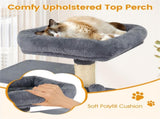 44" Multi-Level Cat Tree with Spacious Top Perch, 2-Door Condo & Hammock for Indoor Cats -Gray 97226898