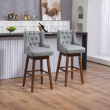 ZUN COOLMORE Bar Stools Set of 2 Counter Height Chairs with Footrest for Kitchen, Dining Room And 360 W395P164047