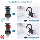 ZUN Oil Rubbed Bronze Bathroom Faucet with 2-Handle and 360 Degree Rotating Spout, Crescent Moon Style 81054067