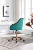 ZUN COOLMORE Velvet Home Office Desk Chair, Modern Cute Computer Chair, Wheels Height Adjustable W39531817