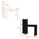 ZUN Tecoa Writing Desk, Four Shelves B128P176185