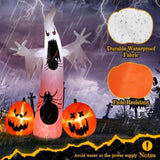 11.8 FT Halloween Inflatables Ghost Spider Pumpkin Outdoor Decorations, Scary Halloween Giant Blow 43233787