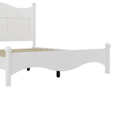 Queen Size Elegant Design Wood Platform Bed Frame,Retro Style Platform Bed with Wooden Slat N733P199703K