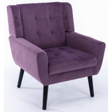 Modern Soft Velvet Material Ergonomics Accent Chair Living Room Chair Bedroom Chair Home Chair With W676P313949