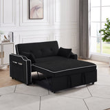 ZUN Sofa Bed, 3 in 1 Convertible Sofa Chair Bed, Adjustable Backrest Chair, Chaise Lounge with USB W1825110229