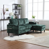 UNITED WE WIN Sofa for three, solid wood frame, Chenille fabric, side pocket, with two cup holders, W1568142741