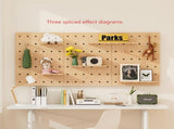 4060cm Solid Wood Pegboard 1 Panel An INS style decorative and storage integrated log 24987299