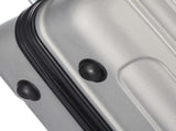 ABS Trolley Case 20in 24in 28in 3PCS Suitcase Set Striped Textured Suitcase Silver Gray 96290375