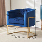 Upholstered velvet chair Gold metal bracket, medieval living room office tea room lounge chair with W2113P228848