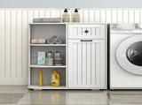 Laundry Cabinet with Drawer and shelf, Tilt-Out Laundry Hamper, Freestanding Style, Inadjustable W331P471372