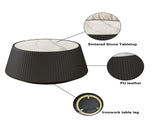 Light Sintered stone Top Cup Shape Leather Coffee modern Sofa Table for Living Room furniture W3081P367629