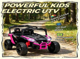 Pink 12V Electric Kids UTV Ride On Truck Battery Powered with Rear Suspension, Parental Remote for 42532709