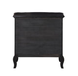 Antique Black 3-Drawer Nightstand B062P215400