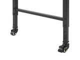 Rustic Brown Wood Finish Multipurpose Over the Bed Desk with Adjustable Height, Metal Legs with B011P244981